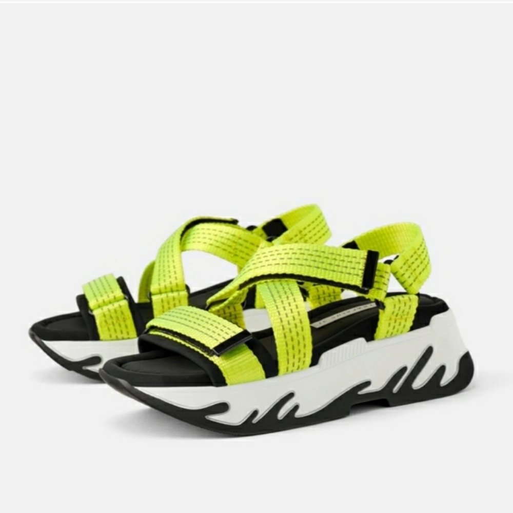 Zara neon sandals